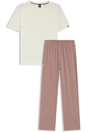 HUGO BOSS Stretch-cotton pyjamas with logo details