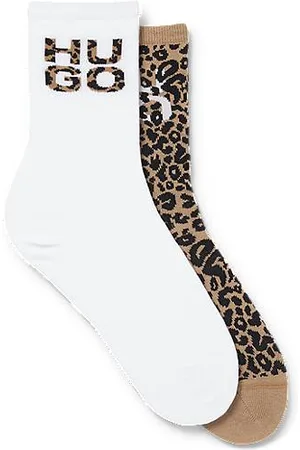 HUGO BOSS Two-pack of regular-length socks with leopard details