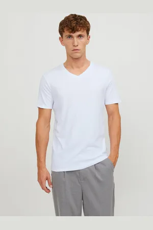 JACK & JONES 2-pack Enfärgat V-ringning T-shirt