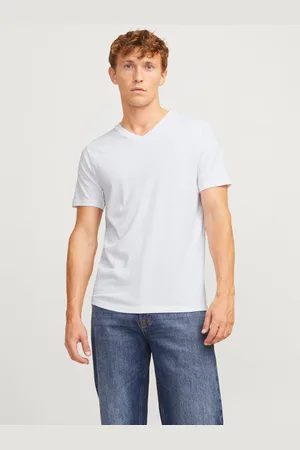 JACK & JONES 3-pack Enfärgat V-ringning T-shirt
