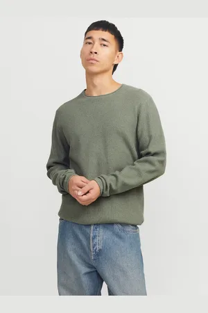 JACK & JONES Enfärgat Stickad Tröja