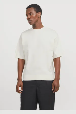JACK & JONES Enfärgat Stickad T-shirt