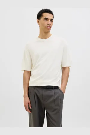 JACK & JONES Enfärgat Stickad T-shirt