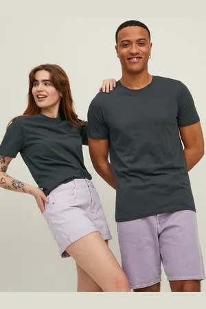 JACK & JONES Enfärgat O-ringning T-shirt