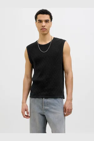 JACK & JONES Enfärgat Stickad T-shirt