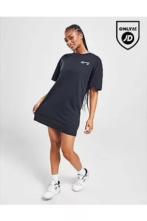 New Balance Kvinna Vita klänningar - Logo T-Shirt Dress