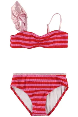 Marc Jacobs Bikini - Rosa/RÃ¶drandig m. Volang