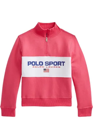 Ralph Lauren Sweatshirt m. Blixtlås - Polo Sport - m. - - 7 år (122) - Sweatshirt