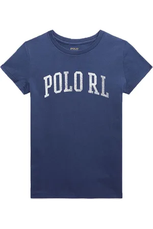 Ralph Lauren T-shirt - Titta Hill - Marinblå m. Vit - - 7 år (122) - T-shirt