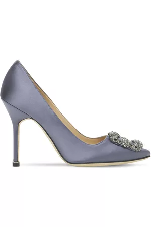 Manolo Blahnik 105mm Hangisi Satin Pumps