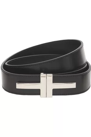 Tom Ford Man Bälten - 4cm Double T Leather Belt