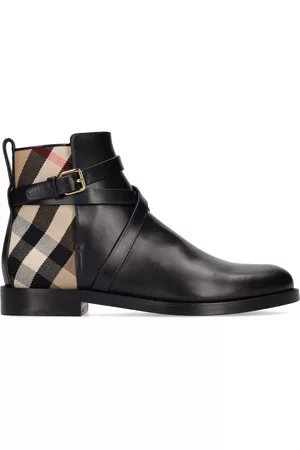 Burberry Kvinna Boots - 20mm New Pryle Leather & Check Boots