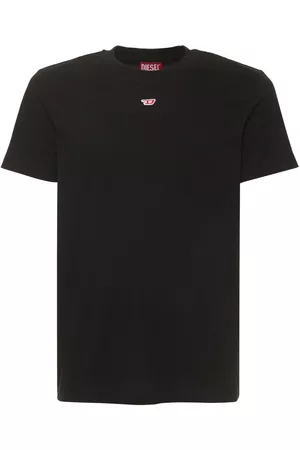 Diesel Man T-shirts - D-logo Cotton Jersey Slim T-shirt