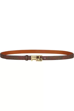 Etro 2cm Asta Paisley Leather Belt