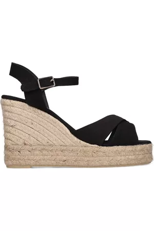 Castaner 110mm Blaudell Cotton Espadrille Wedges
