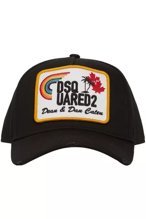 Dsquared2 Hibiscus & Rainbow Cotton Gabardine Cap