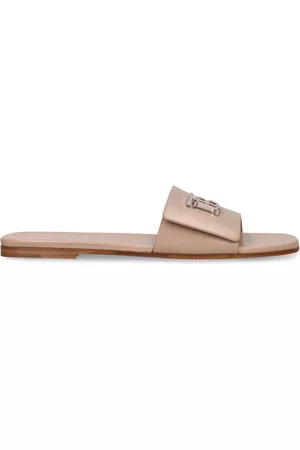 Burberry Kvinna Lädersandaler - 10mm Sloane Leather Flat Sandals
