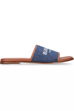 Burberry Kvinna Sandaler - 5mm Carolyn Denim Flats Sandals