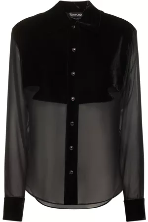 Tom Ford Kvinna Skjortor - Velvet & Georgette Silk Shirt