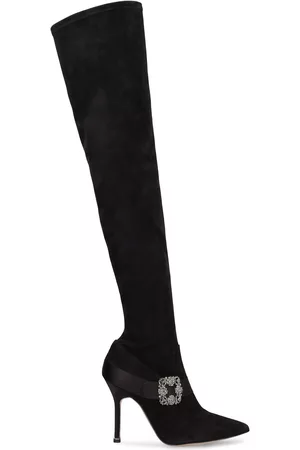 Manolo Blahnik Kvinna Boots - 105mm Plininanuthi Suede High Boots