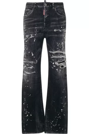 Dsquared2 Kvinna Bootcut jeans - Distressed Mid Rise Wide Leg Jeans