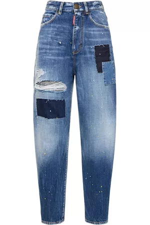 Dsquared2 Kvinna High-waist jeans - Sassoon Patchwork High Waisted Jeans