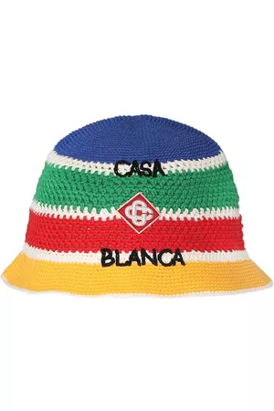 Casablanca Man Hattar - Rainbow Crochet Cotton Bucket Hat