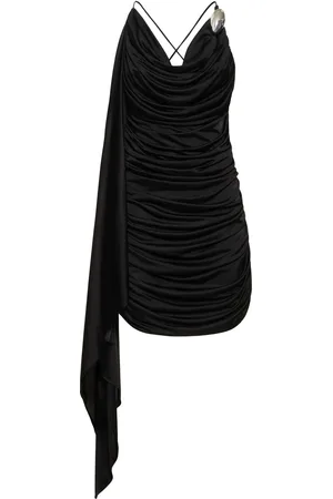 GIUSEPPE DI MORABITO Draped Viscose Jersey Mini Dress