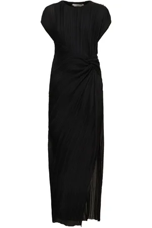 Lanvin Sleeveless Maxi Dress W/ Gathered Detail