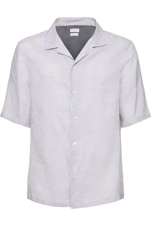 Brunello Cucinelli Short Sleeve Linen Shirt
