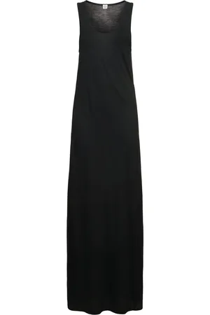 Totême Scoop Neck Viscose Jersey Long Dress