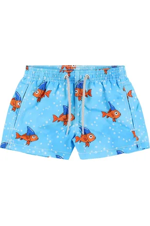 MC2 SAINT BARTH Fish Print Nylon Swim Shorts