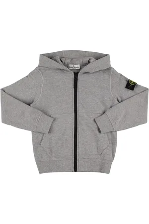 Stone Island Cotton Jersey Zip-up Hoodie