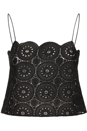 MATTEAU Broderie Anglasie Crop Camisole Top
