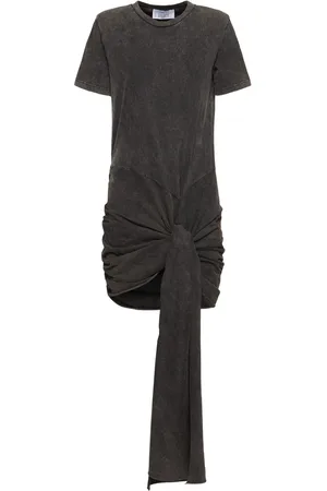 GIUSEPPE DI MORABITO Cotton Jersey Draped Mini Dress