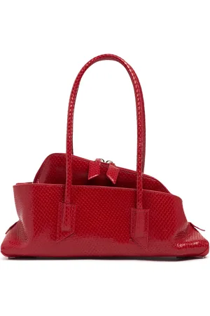 The Attico Small La Passeggiata Python Print Bag