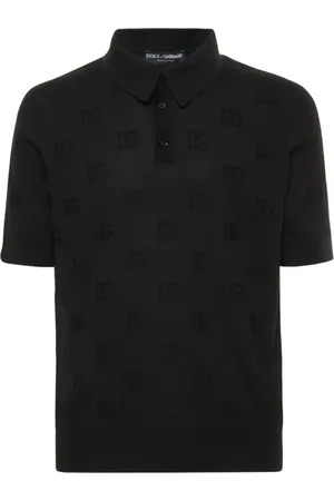 Dolce & Gabbana All Over Dg Silk Polo Shirt