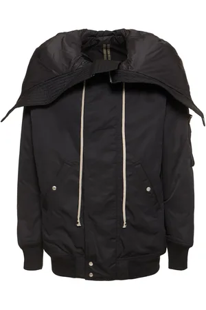 Rick Owens Hooded Nylon Bomber Jacket
