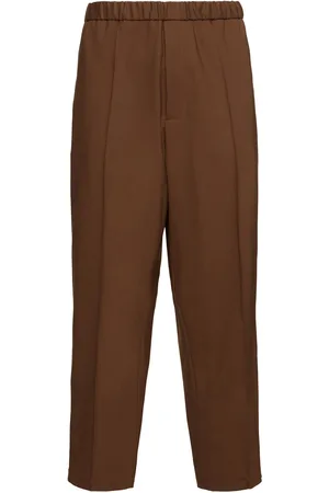 Seven Gauge Pleated Tropical Wool Blend Pants