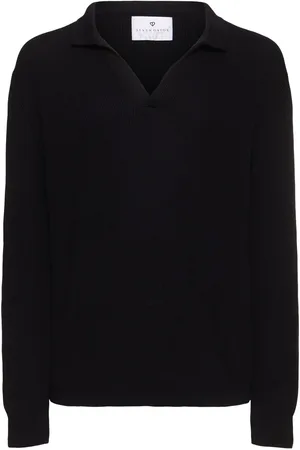 Seven Gauge English Rib Cotton Long Sleeve Polo