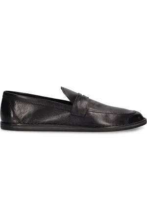 The Row Cary Leather Loafers