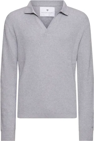 Seven Gauge English Rib Cotton Long Sleeve Polo