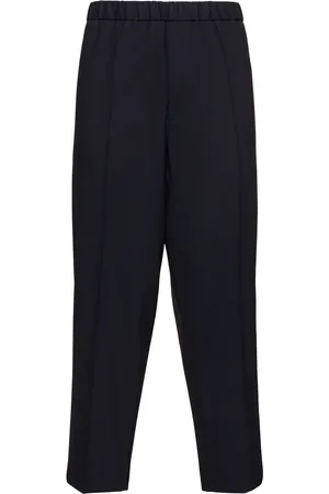Seven Gauge Pleated Tropical Wool Blend Pants