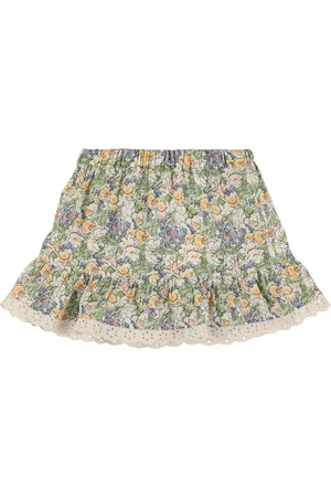 The New Society Printed Linen Skirt