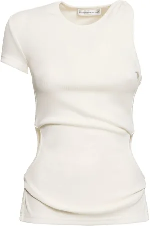 CHRISTOPHER ESBER Twisted Side Cutout One Short Sleeve Top