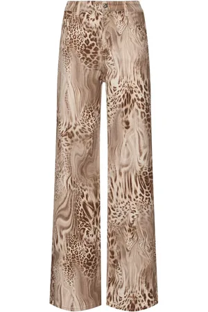 BLUMARINE Leopard Print Mid Rise Boyfriend Jeans
