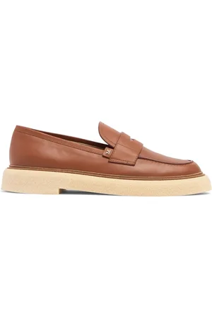 Max Mara 30mm Rough Leather Loafers