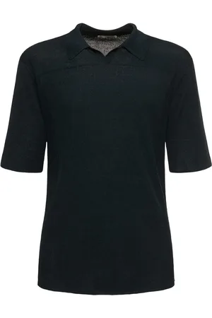 The Row Reggie Linen & Viscose Polo Top