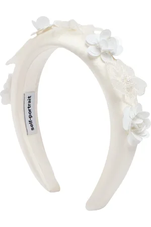 Self-Portrait Embellished Satin Headband