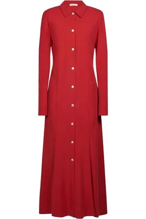 The Row Myra Silk Long Shirt Dress